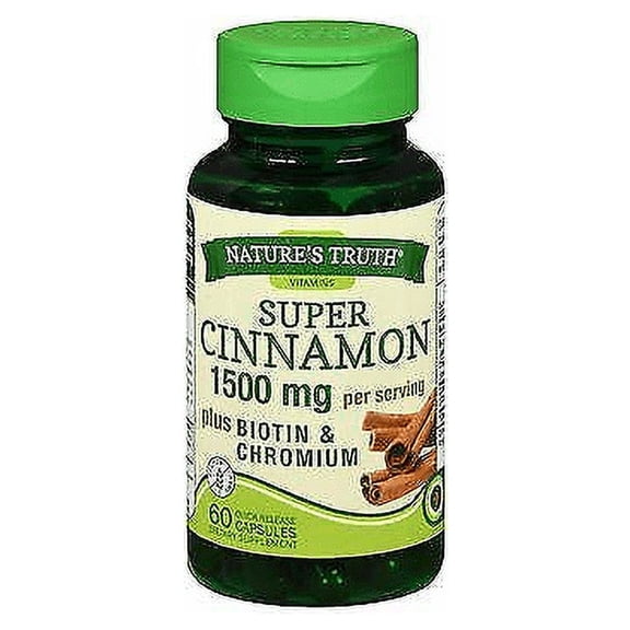 Nature's Truth Super Cinnamon Biotin & Chromium Quick Release, 60ct, 5-Pack