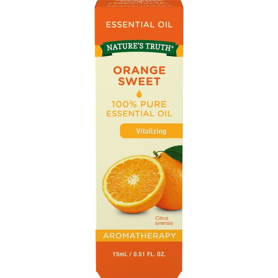 Nature's Truth Sweet Orange Essential Oil | 15 mL | 100% Pure | Natural & Undiluted | GC/MS Tested | Great for Diffusers
