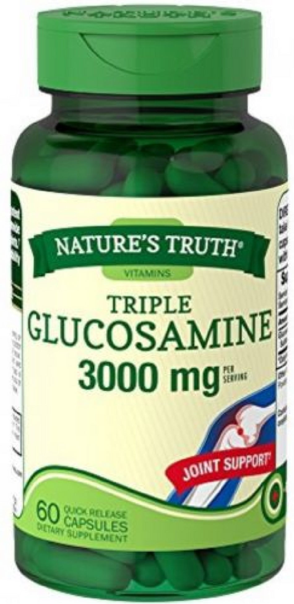 Nature's Truth Triple Glucosamine 3000 mg 60 Capsules (Pack of 2)