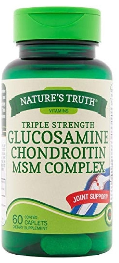 Nature's Truth Triple Strength Glucosamine Chondroitin MSM Complex, 60 ea (Pack of 2)