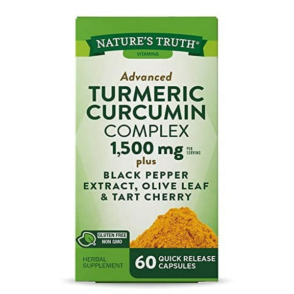 Nature's Truth Turmeric Curcumin Advanced Complex Capsules, 60 Count, 2 Pack