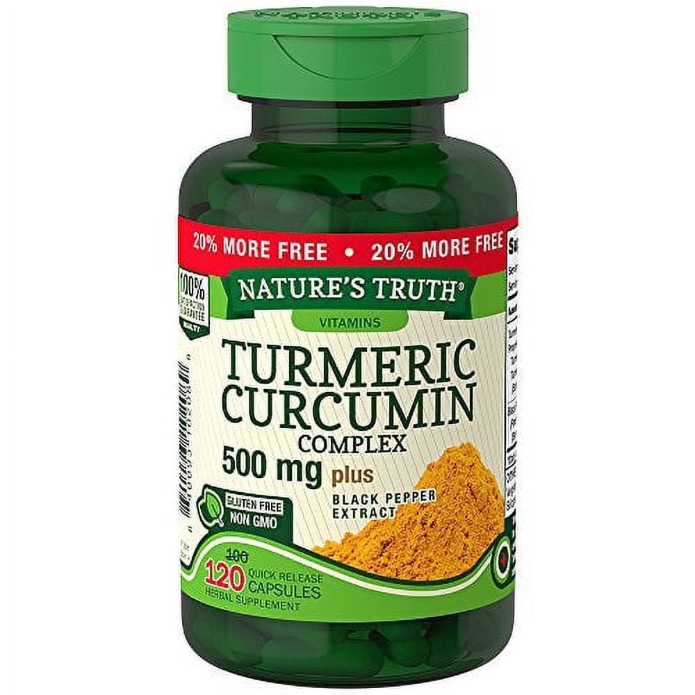 Nature's Truth Turmeric Curcumin Complex 500 mg Plus Black Pepper