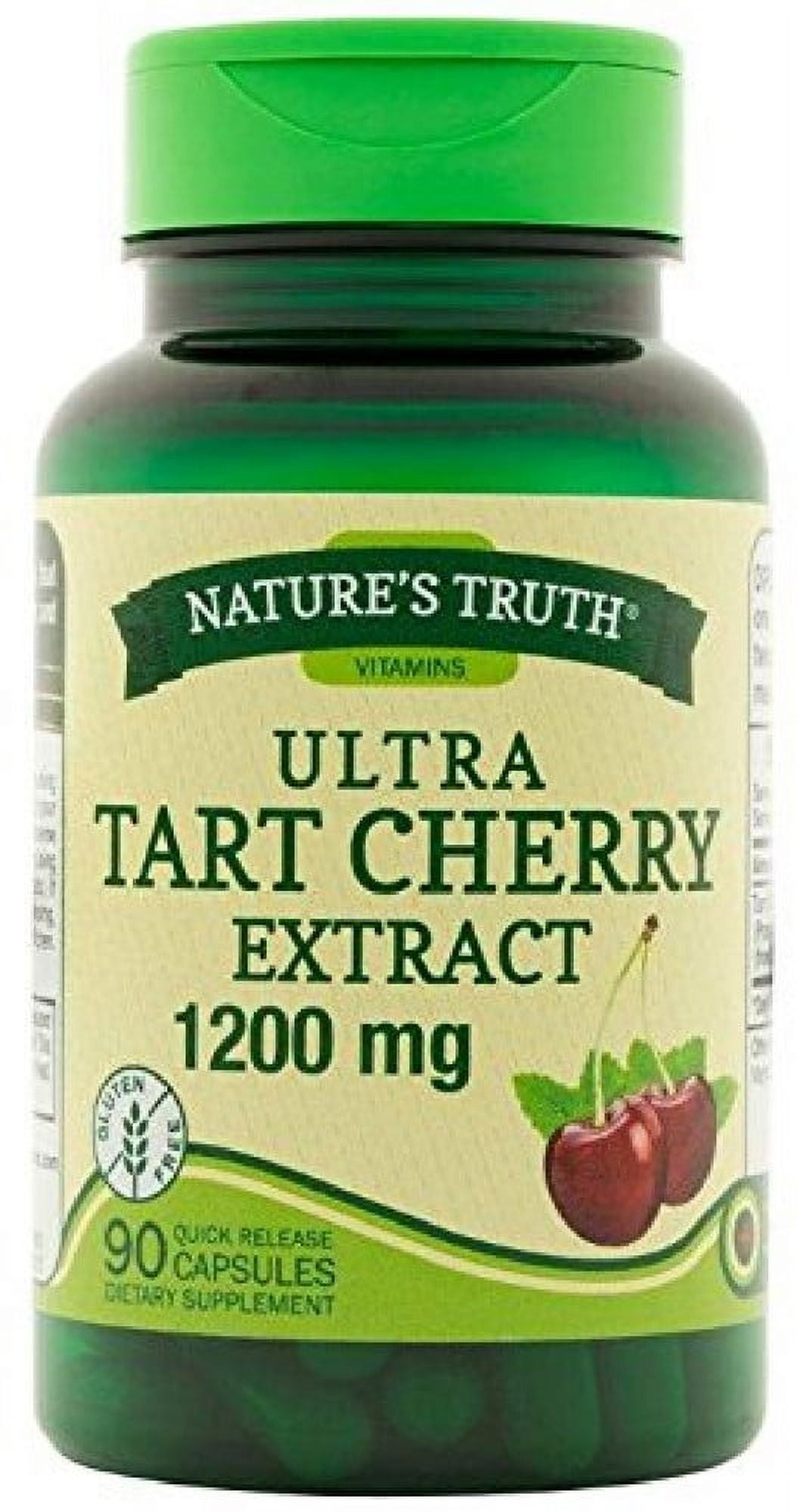 Nature's Truth Ultra Tart Cherry Extract Capsules 1200 mg 90 ea (Pack of 4)
