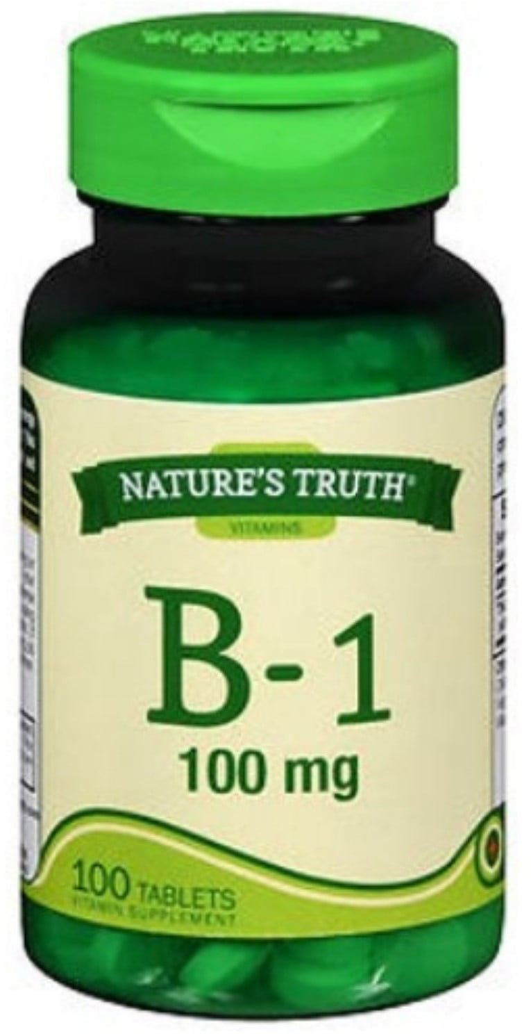 Nature's Truth Vitamin B-1 100mg Tablets, 100 ea (Pack of 4)