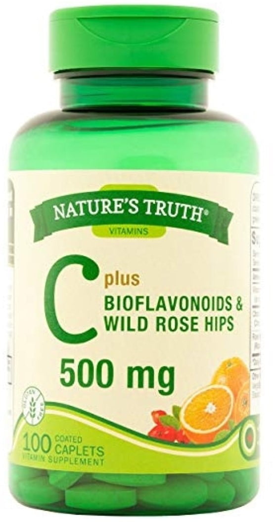 Nature's Truth Vitamin C 500 mg with Bioflavonoids & Rose Hips Tablets