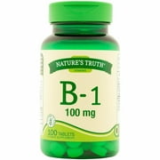 Natures Truth Vitamins B-1 100 mg - Energy Metabolism - 100 ct - 2 Pack