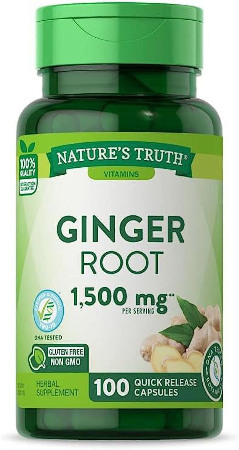 Nature's Truth Vitamins Ginger Root 550mg Herbal Supplement, 100 ct, 5-Pack