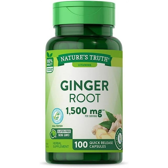 Nature's Truth Vitamins Ginger Root 550mg Herbal Supplement, 100 ct, 5-Pack