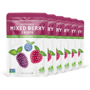 Nature's Turn Freeze-Dried Mixed Berry Crisps, Pack of 6, (1.20oz Each)