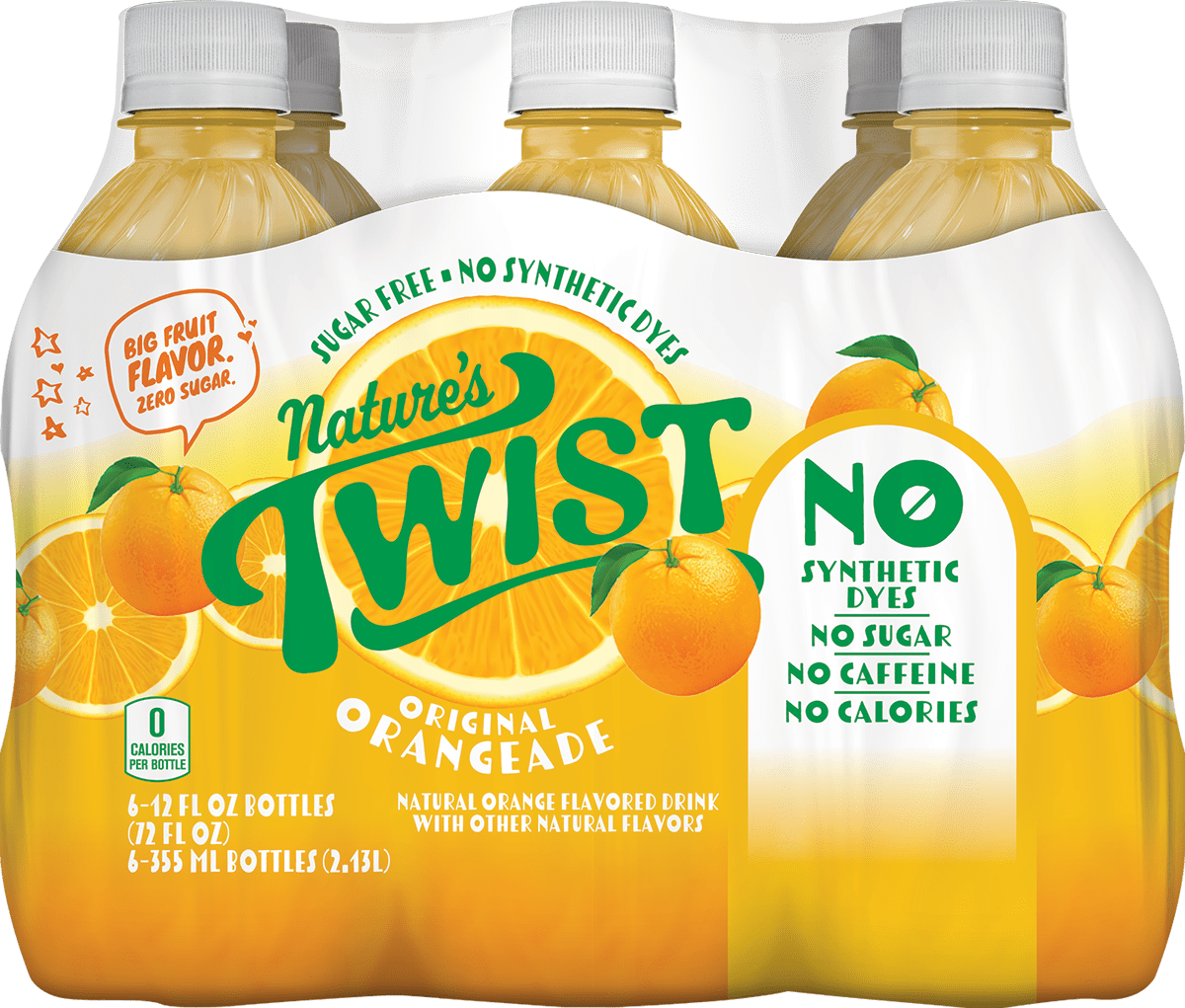 Nature's Twist Sugar Free Orangeade; 6-pack; 12oz bottles