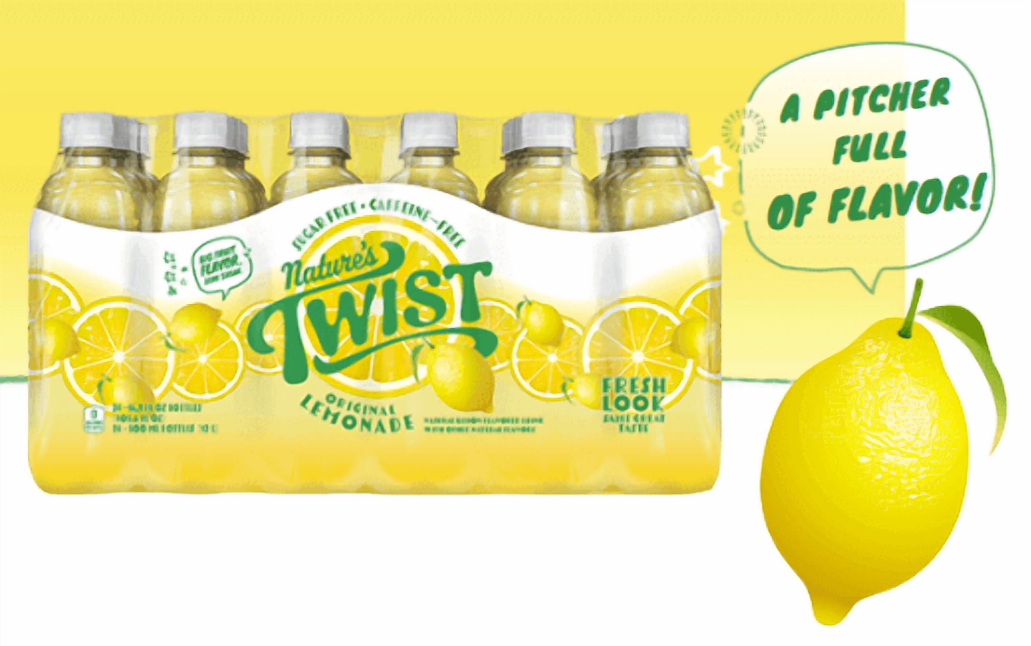 Nature's Twist Sugar Free Lemonade, 16.9 Ounce (24 Pack)