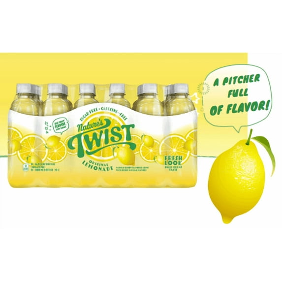 Nature's Twist Sugar Free Lemonade, 16.9 Ounce (24 Pack)