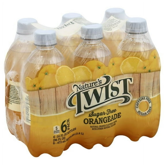 Nature's Twist Sugar-Free Orangeade, 6 fl oz, 6 Pack