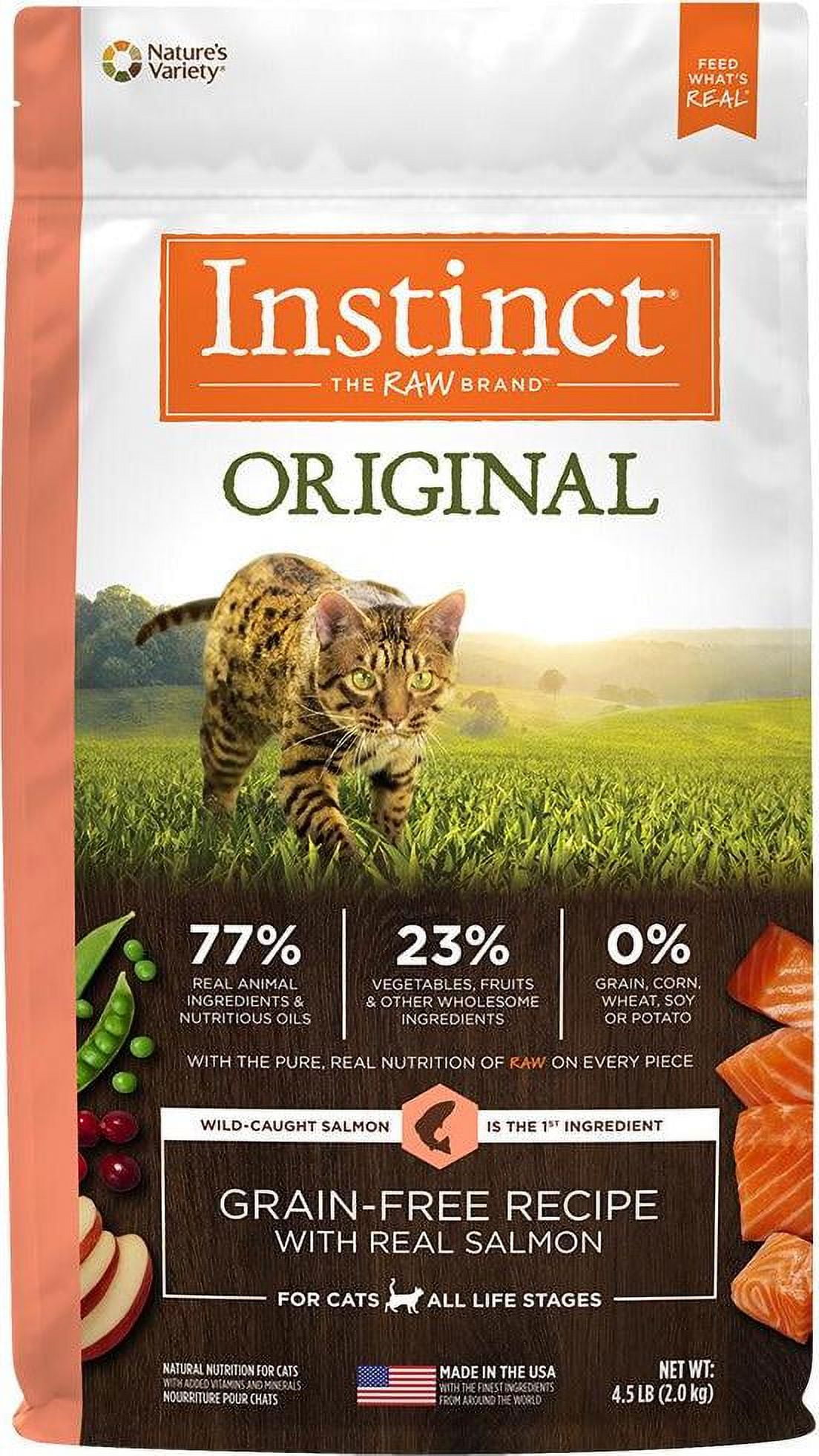 Nature s Variety Instinct Original Grain Free Recipe with Real Salmon Natural Dry Cat Food 10 lb