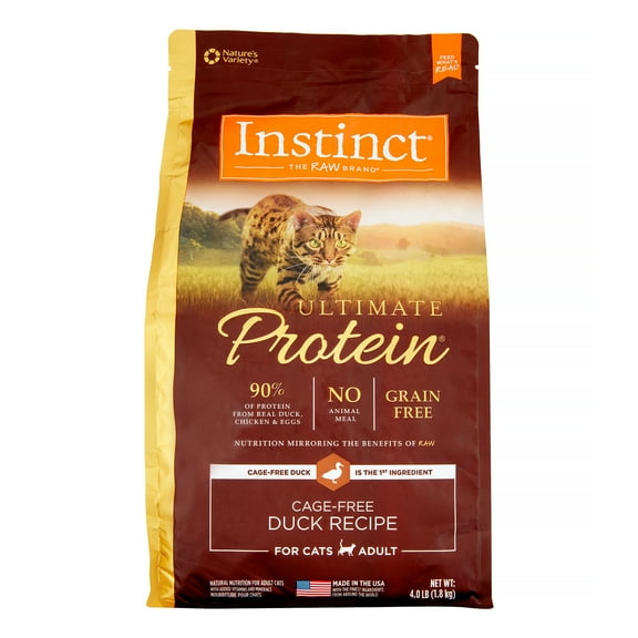 Nature's Variety Instinct Ultimate Protein Grain-Free Duck Formula Dry Cat Food, 4 lb