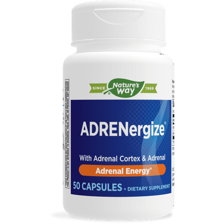 Nature's Way ADRENergize, With Cortex & Whole Adrenal, 50 Capsules