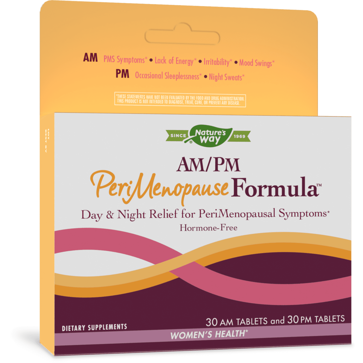 Nature's Way Menopause Medicine, AM/PM PeriMenopause HormoneFree Relief, 30AM & 30PM Sleep