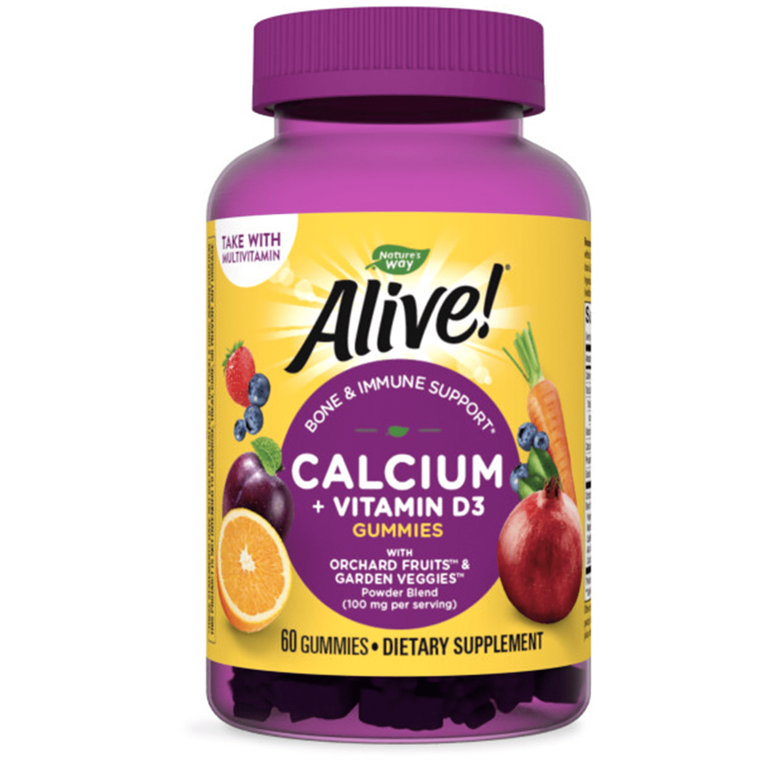 Nature's Way Alive! Calcium Gummies - 60 Gummies - Walmart.com