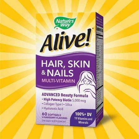 Nature's Way Alive! Hair Skin & Nails Multivitamin 60 Softgels