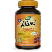 Natures Way Alive! Kids Multivitamin Gummies, Supports Growth & Development*, Fruit Flavored, 60ct