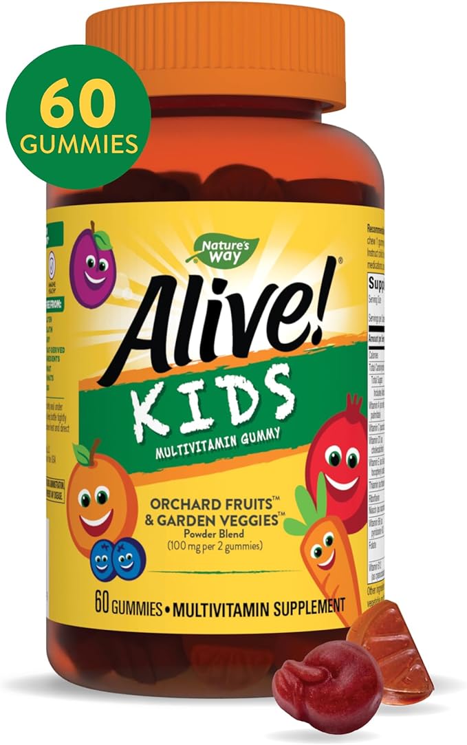 Nature’s Way Alive! Kids Multivitamin Gummy, 15 Vitamins & Minerals