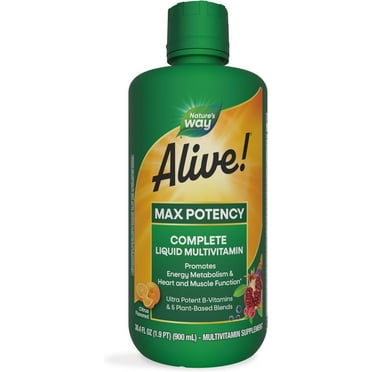 Nature's Way Alive! Max Potency Liquid Multivitamin, 30.4 Fl Oz., Citrus Flavored