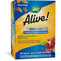 Nature's Way Alive! Men's 50+ Complete Multivitamin Tablets, B-Vitamins, 50 Count