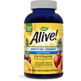 thumbnail image 1 of Nature's Way Alive! Men’s 50+ Daily Gummy Multivitamins, Supports Multiple Body Systems*, Supports Cellular Energy*, B-Vitamins, Gluten-Free, Vegetarian, Fruit Flavored, 150 Gummies, 1 of 6