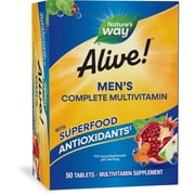 Nature's Way Alive! Men's Complete Multivitamin Tablets, B-Vitamins, 50 Count
