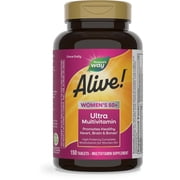 Nature s Way Alive! Women s 50+ Ultra Potency Complete Multivitamin Tablets, Vitamins B12, C, 150ct