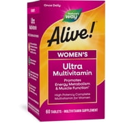 Nature's Way Alive! Women's Ultra Multivitamin Tablets, High Potency Formula, 60 Count