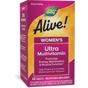 Natures Way Alive! Womens Ultra Multivitamin Tablets, High Potency Formula, 60 Count