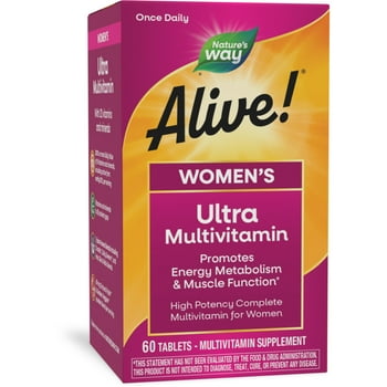 Nature's Way Alive! Women's Ultra Multivitamin Tablets, High Potency Formula, 60 Count