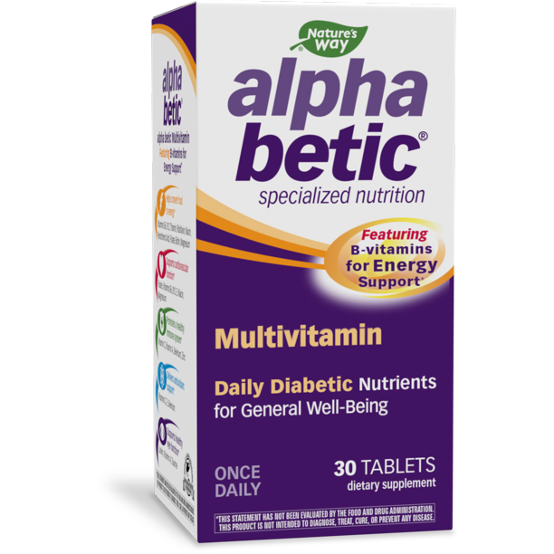 Nature's Way Alpha Betic Unisex Daily Diabetic Multivitamin Tablets