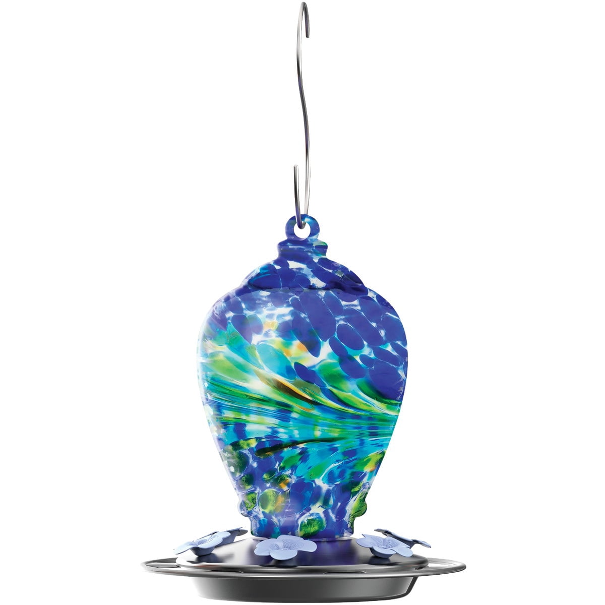 Nature's Way Bird Products AGF2 Hand Blown Artisan Gravity Spring Rain Hummingbird Feeder — Residential Use, Standard Application
