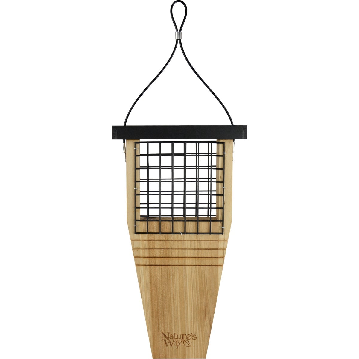 Nature's Way Bird Products CWF1 Tail-prop Suet Bird Feeder 12"H x 7.875"L x 3"W, Brown