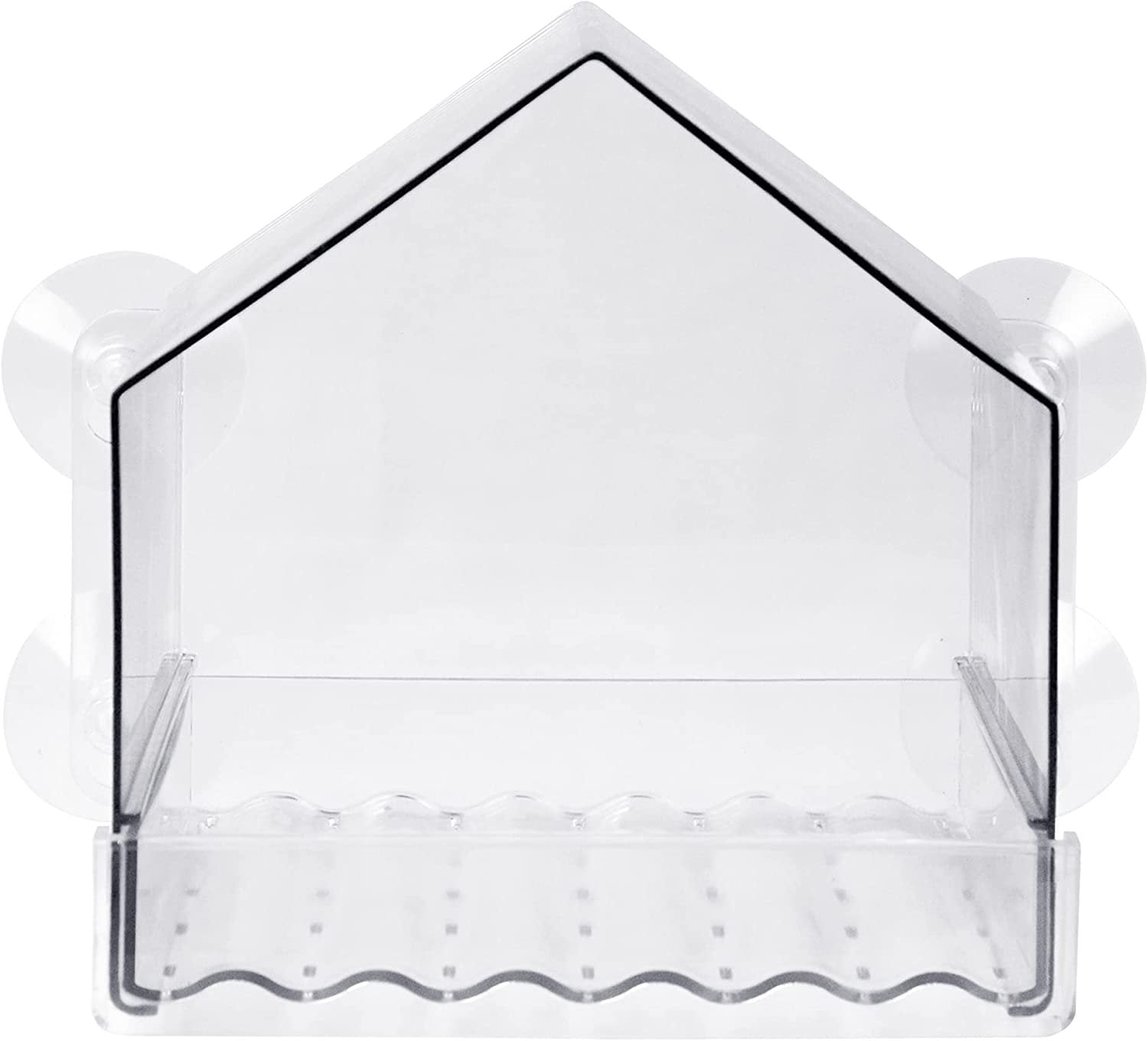 Clear Plastic Window Bird Feeder with Suction Cups