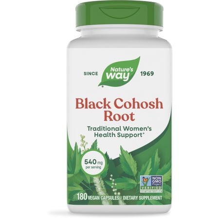 Nature's Way Black Cohosh Root Capsules, Traditional Support for Women's Health*, 180 Count