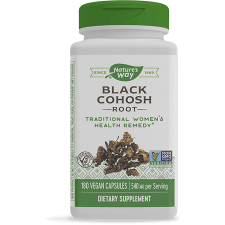 Nature's Way Black Cohosh Root, Traditional Women's Health Support*, 540mg per Serving, 180 Capsules