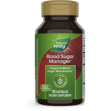Nature's Way Blood Sugar Support Capsules, with Gymnema Extract, Vitamin A, Unisex, 90 Count