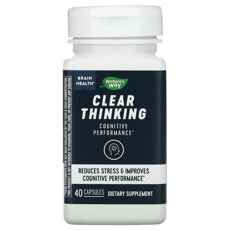 Nature's Way Brain Health, Clear Thinking, 40 Capsules