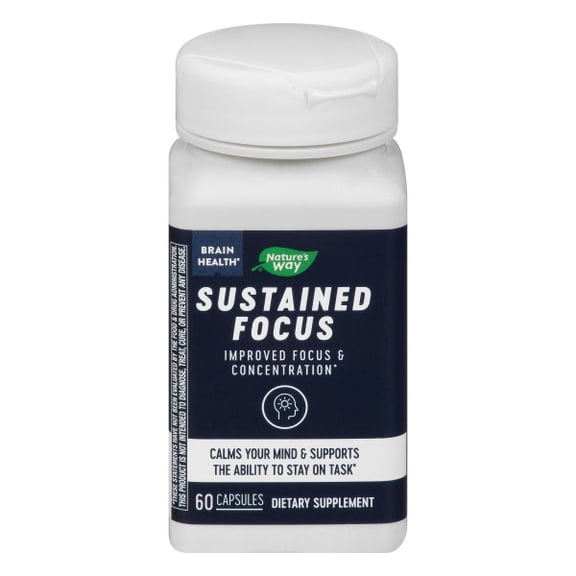 Nature's Way Caffeine Free Sustained Focus 60 Capsules