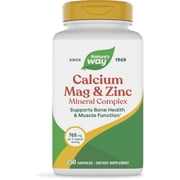 Natures Way Calcium Magnesium & Zinc Mineral Complex Capsules, Unisex, 250ct