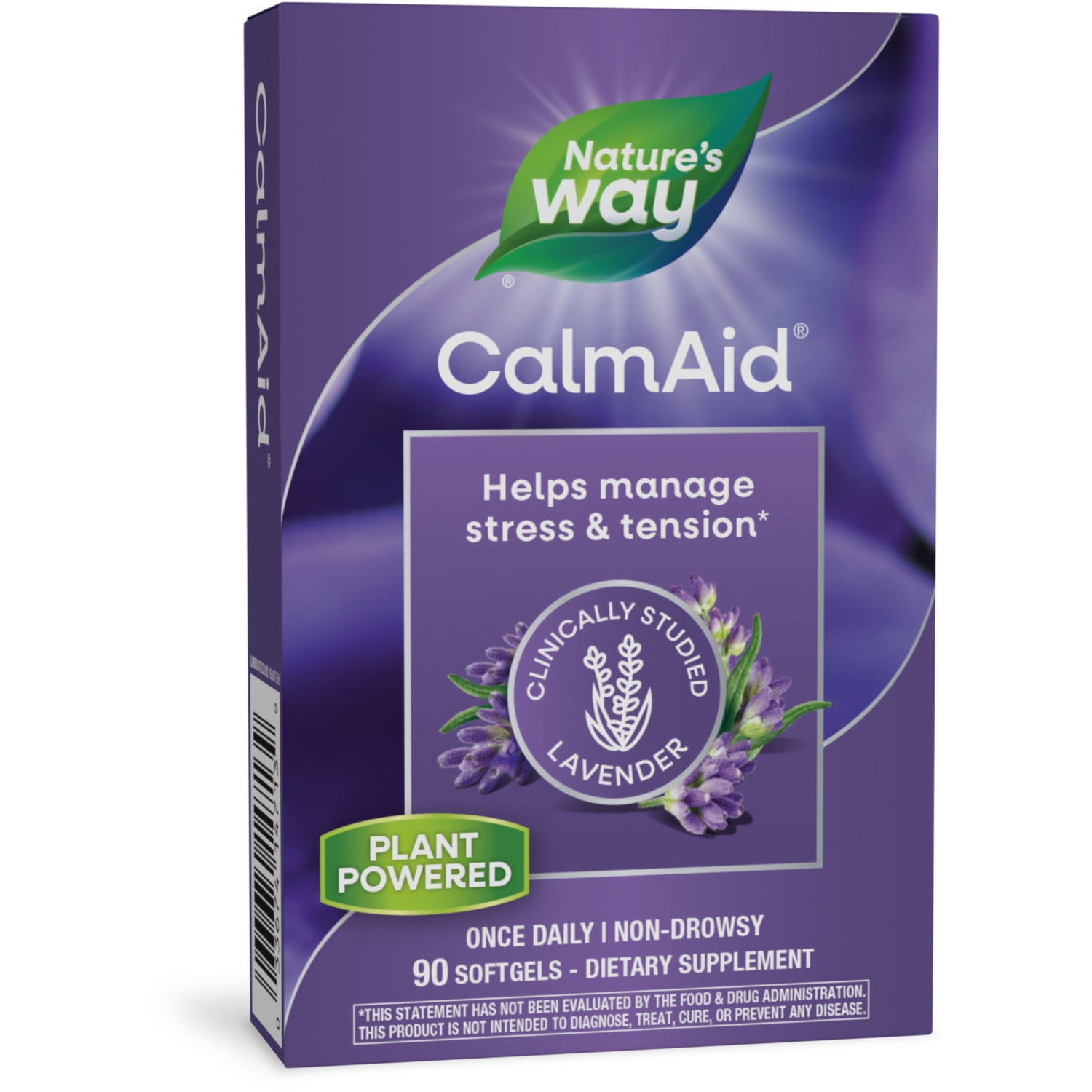 Nature's Way CalmAid Softgels, Helps Manage Stress & Tension*, Clinically Studied Lavender, 90 Count