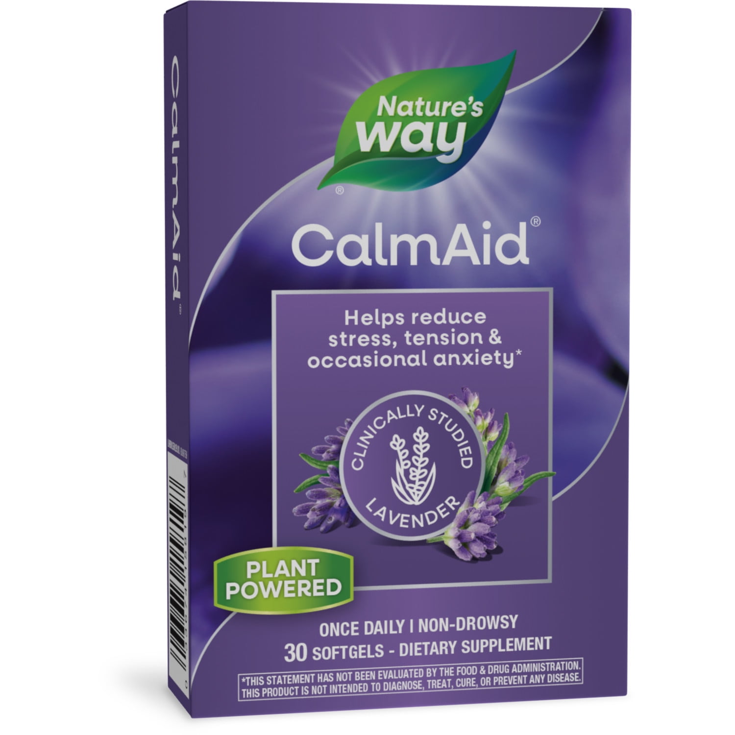 Nature's Way CalmAid Softgels, Helps Manage Stress & Tension*, Clinically Studied Lavender, 30 Count