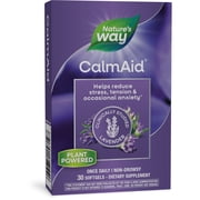 Natures Way CalmAid Softgels, Helps Manage Stress & Tension*, Clinically Studied Lavender, 30 Count