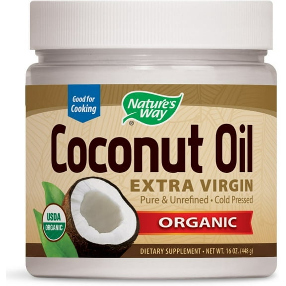 Nature's Way Coconut Oil Organic & Unrifined, Extra Virgin, 16 oz, 3-Pack