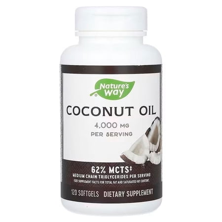 Nature'S Way Coconut Oil - 1000 Mg - 120 Softgels