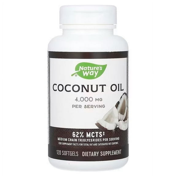 Nature's Way Coconut Oil Softgels, 1000 Mg, 120 Ct