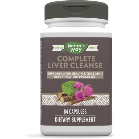 Nature's Way Complete Liver Cleanse, Supports Liver Health*, with Milk Thistle Seed Extract Taurine, L-Glutamine, 84 Capsules